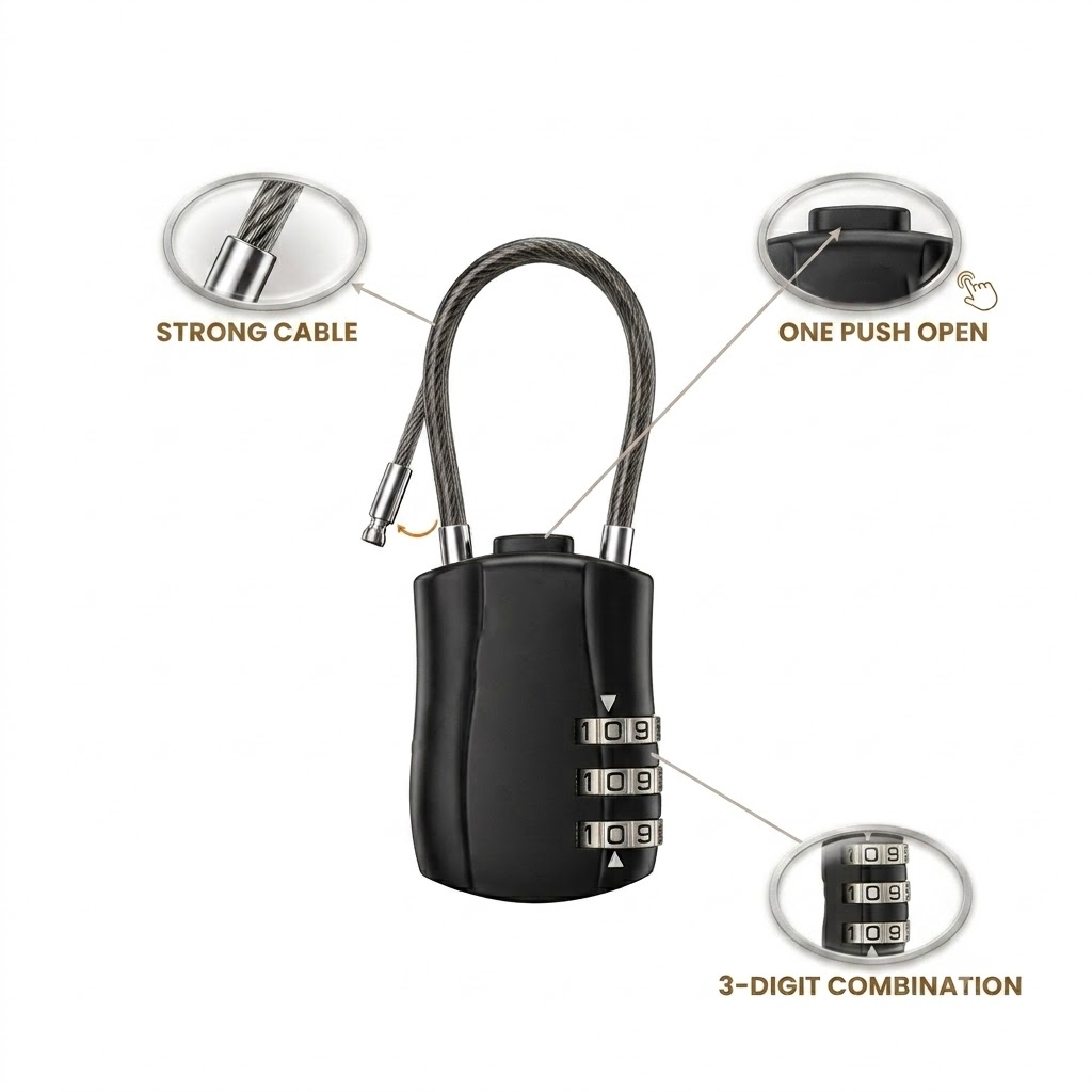 🔒 TSA-Approved 3-Digit Luggage Lock ✈️