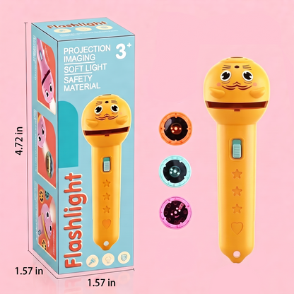 🌟 Magic Bedtime Storyteller | Kids Projection Flashlight Toy, 3 Slides with 24 Patterns, Safe ABS Early Learning & Visual Cognitive STEM Gift ✨