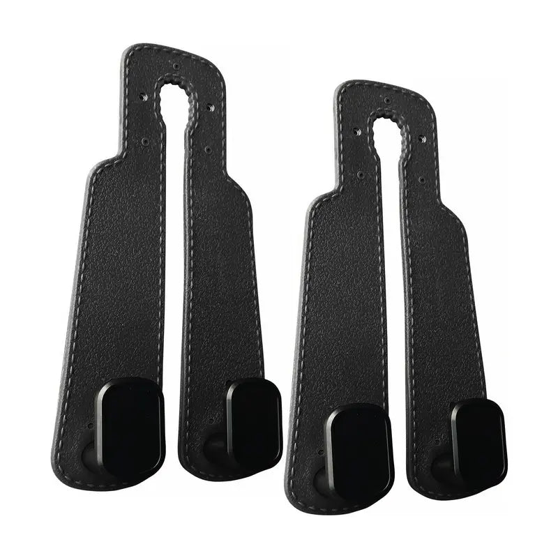 🛍️ No More Spills! Upgrade Your Car with the Softest, Luxury Double-Hooks (4-Piece Set)! 🚘✨
