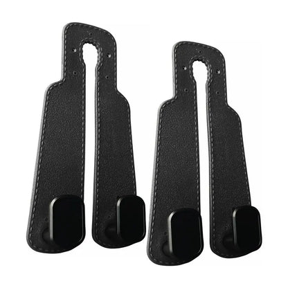 🛍️ No More Spills! Upgrade Your Car with the Softest, Luxury Double-Hooks (4-Piece Set)! 🚘✨