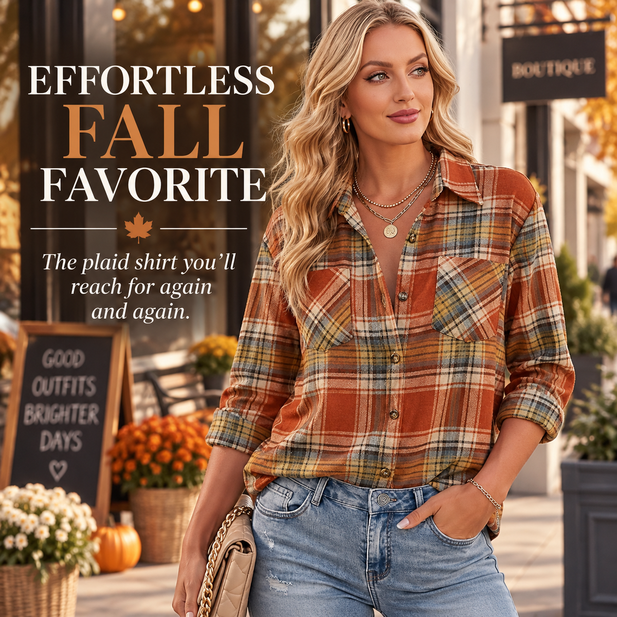 Easy Layer Plaid Shirt – Relaxed Fit Fall Shacket
