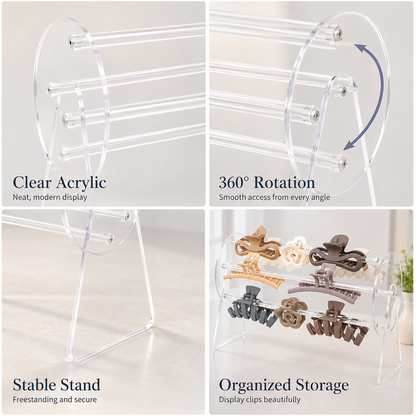 360-degree rotating gripper storage rack