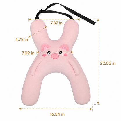 🐷 Cozy Car Neck Pillow for Kids 💖