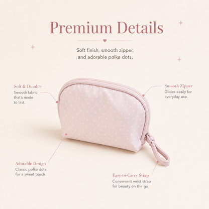 Small pink makeup bag, big organized convenience✨