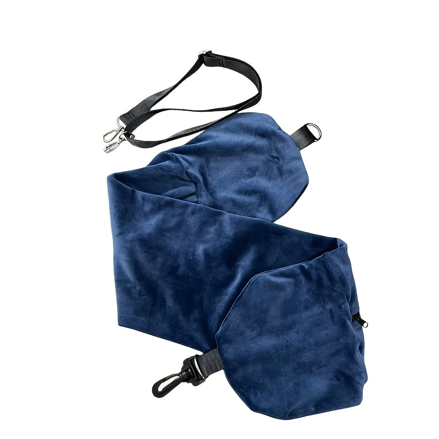 ✈️ Ultimate Airline Hack | Stuffable U-Shaped Travel Pillowcase for Clothing Storage, Soft Velvet Wearable Neck Pillow Luggage Saver ✨