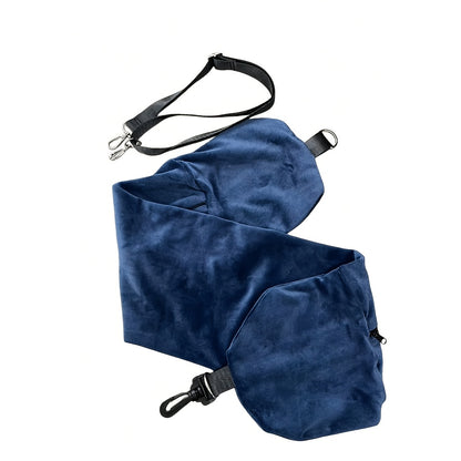✈️ Ultimate Airline Hack | Stuffable U-Shaped Travel Pillowcase for Clothing Storage, Soft Velvet Wearable Neck Pillow Luggage Saver ✨
