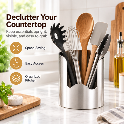 Stainless Steel Utensil Organizer