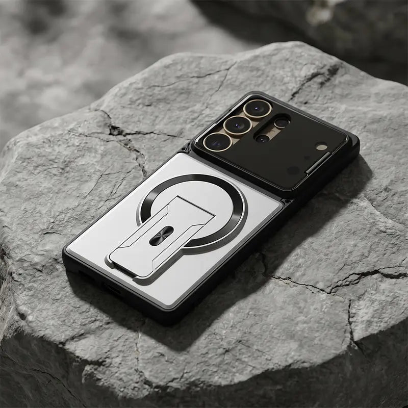 📱 Sleek Protection Meets Utility | Multifunctional Magnetic Case with Invisible Kickstand & Lens Armor for Samsung S Series ✨