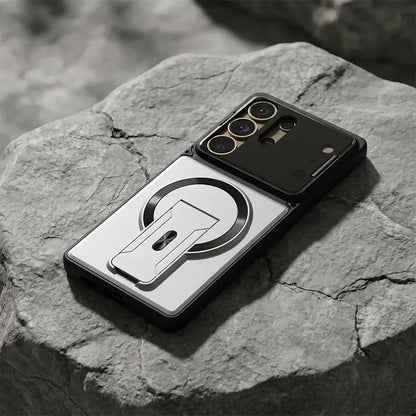 📱 Sleek Protection Meets Utility | Multifunctional Magnetic Case with Invisible Kickstand & Lens Armor for Samsung S Series ✨