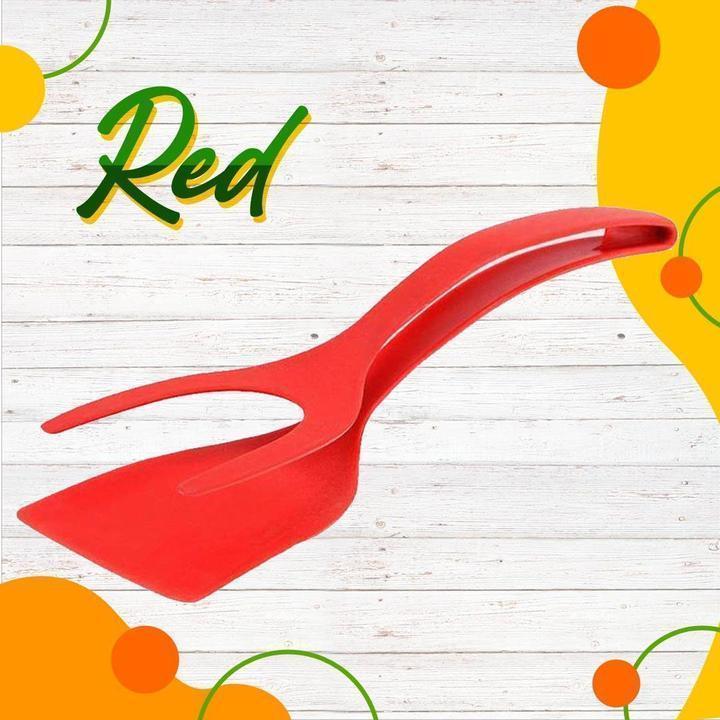 🍳 Flip with Ease | 2-in-1 Multi-Functional Kitchen Spatula Tongs with Food-Grade Silicone Tips 🥩