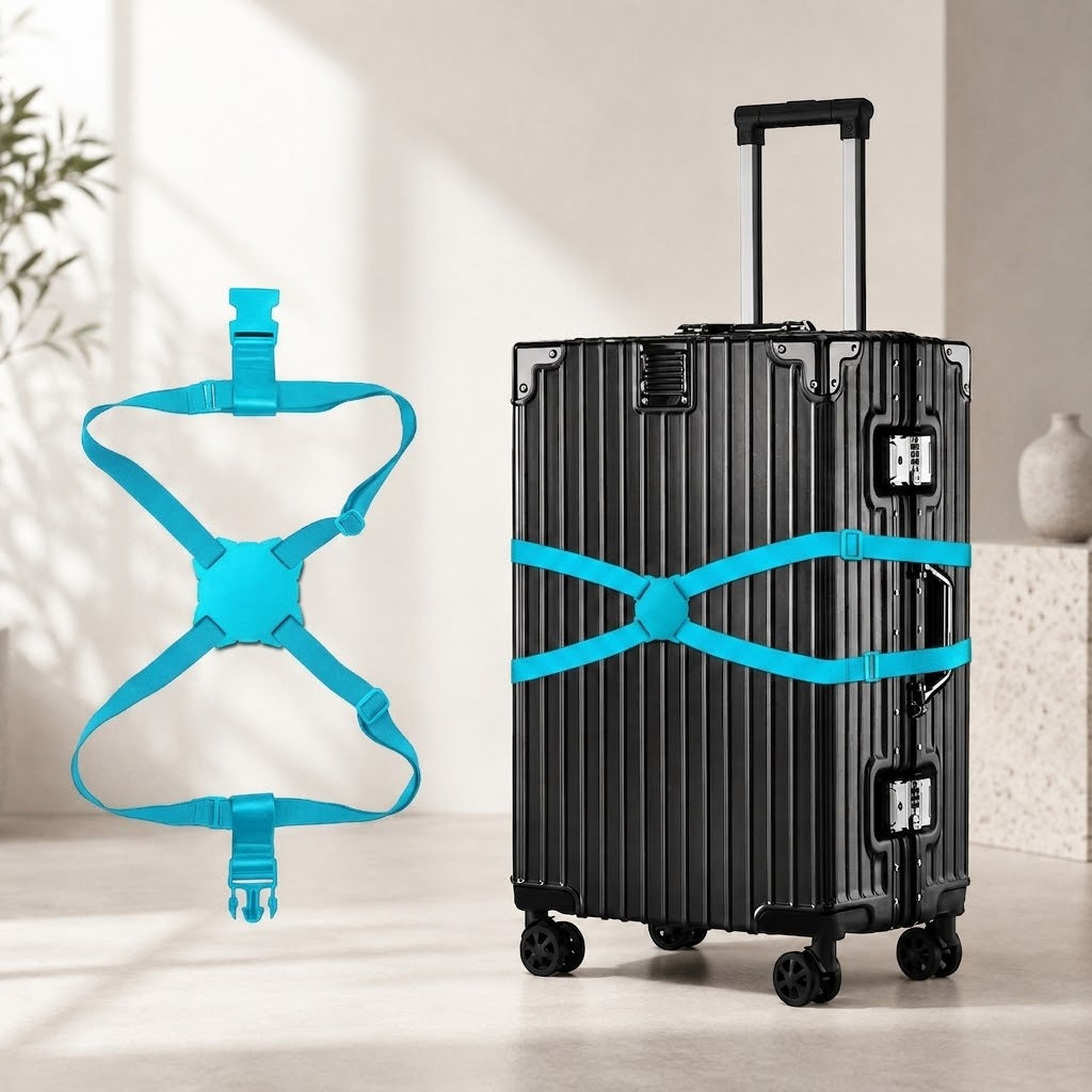 Figure-8 safety luggage straps