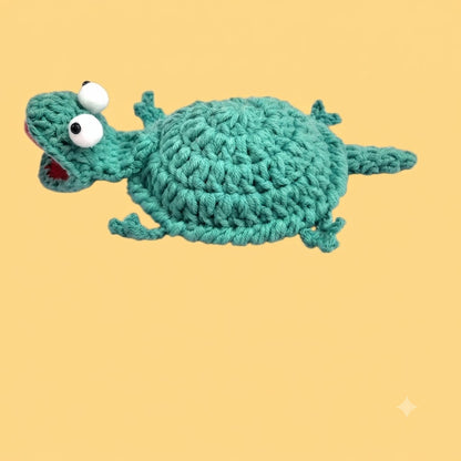 🐾 Whimsical Tabletop Charm | Hand-Crocheted Cartoon Animal Coasters, Thickened Heat-Insulating & Anti-Scalding Drink Mats ✨
