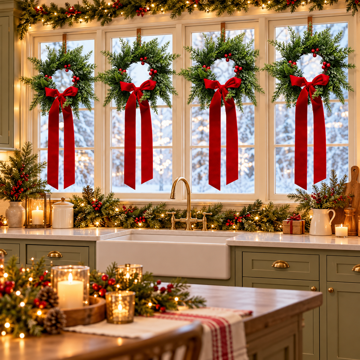 Upside-Down Christmas Wreath – Elegant Holiday Door Decoration