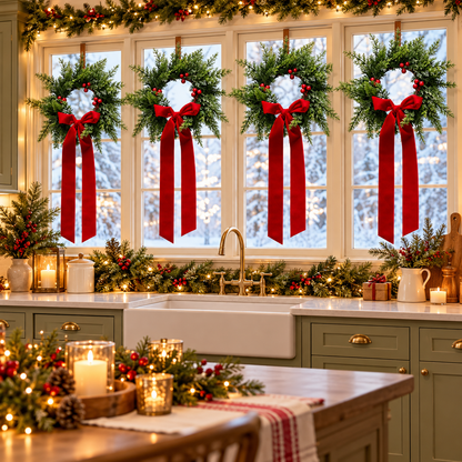 Upside-Down Christmas Wreath – Elegant Holiday Door Decoration