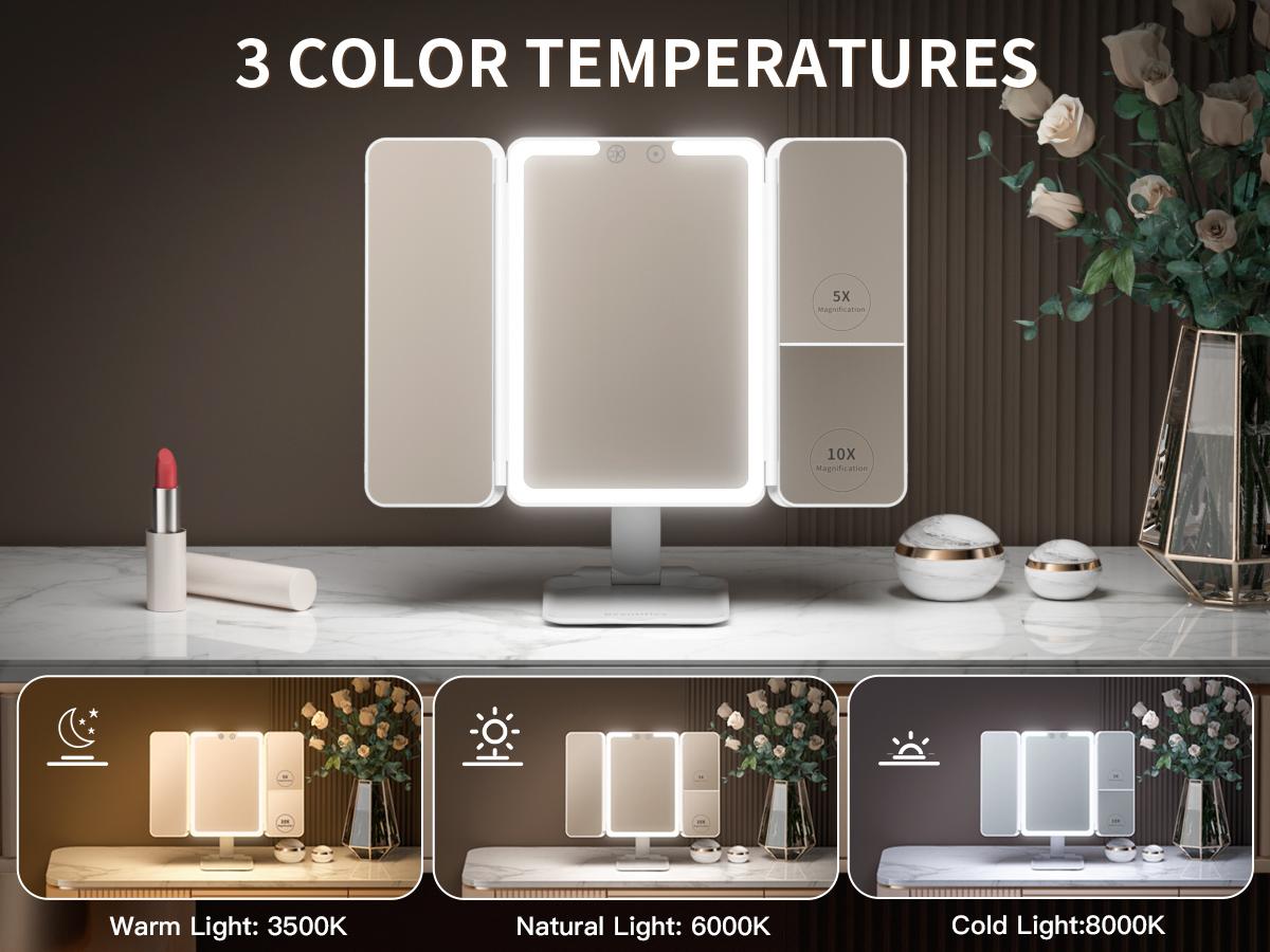 💡 Premium LED Smart Vanity Mirror | Dimmable Light for Perfect Makeup 🪞