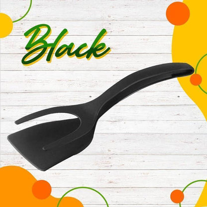 🍳 Flip with Ease | 2-in-1 Multi-Functional Kitchen Spatula Tongs with Food-Grade Silicone Tips 🥩