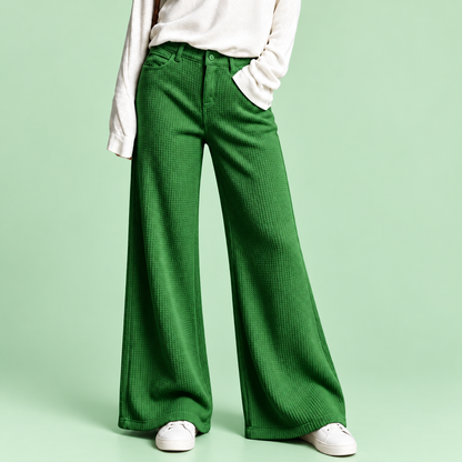 Women’s Relaxed Fit Patterned Straight-Leg Pants