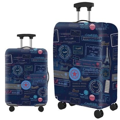 ✈️ Spot Your Bag Instantly | Fashion Cat Print Travel Luggage Cover Protector Anti-Scratch High-Elastic Suitcase Skin 🧳