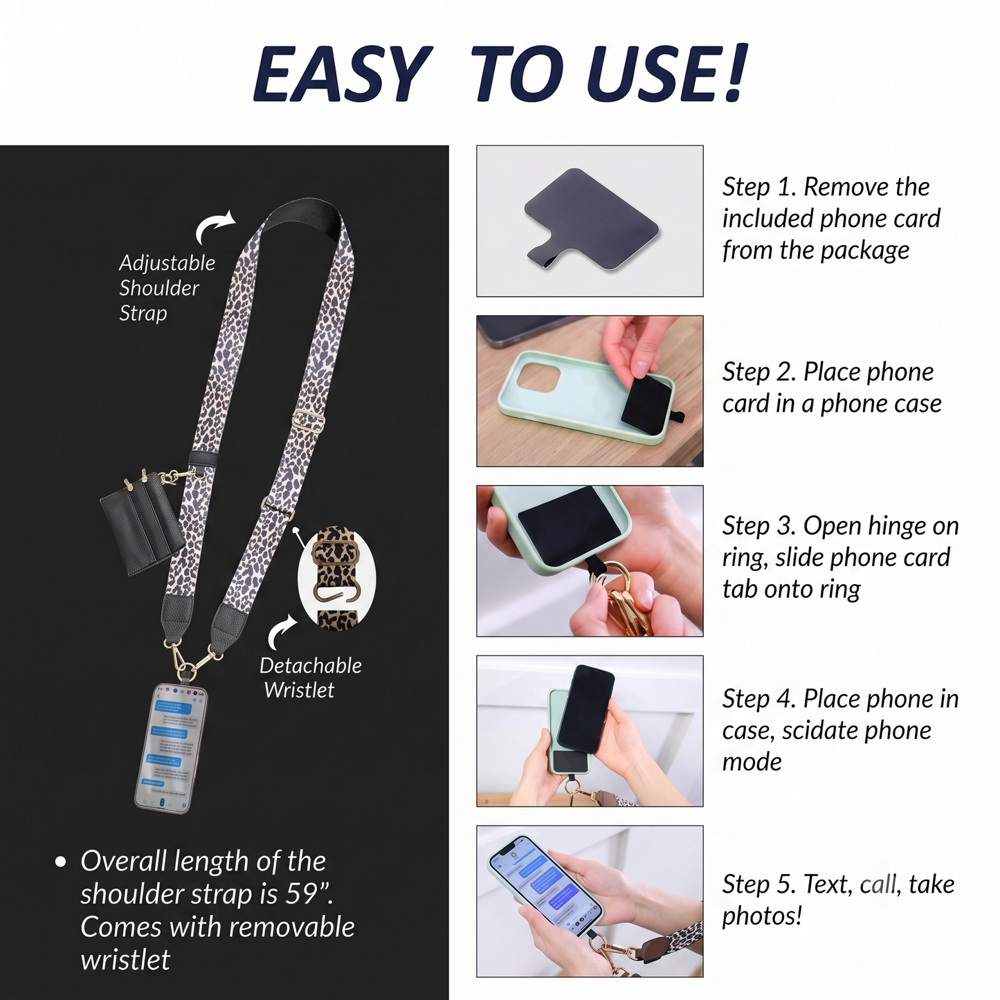 📱 Free Your Hands | Last Day 49% OFF! Essential Travel Phone Crossbody Strap with Integrated Zippered Pouch & Card Holder ✨