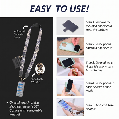 📱 Free Your Hands | Last Day 49% OFF! Essential Travel Phone Crossbody Strap with Integrated Zippered Pouch & Card Holder ✨