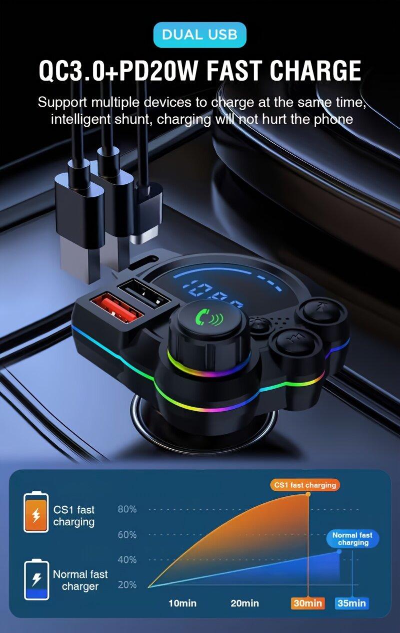⚡ Give Your Old Ride A $100K Tech Brain: The 30W PD Turbo Car Bluetooth 5.3 Transmitter That Unleashes Heavy-Bass Concert Audio Instantly! 🚗🎵