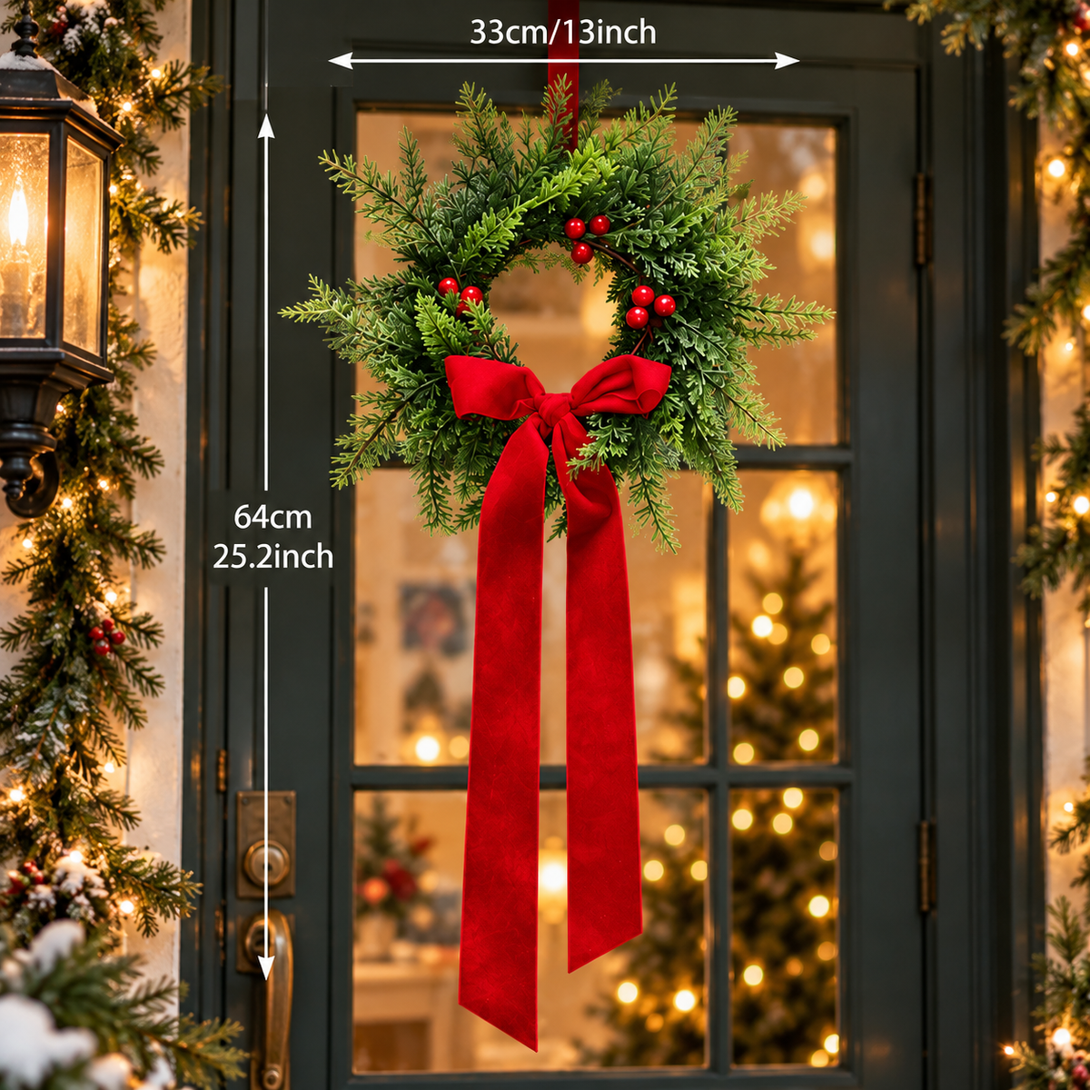 Upside-Down Christmas Wreath – Elegant Holiday Door Decoration