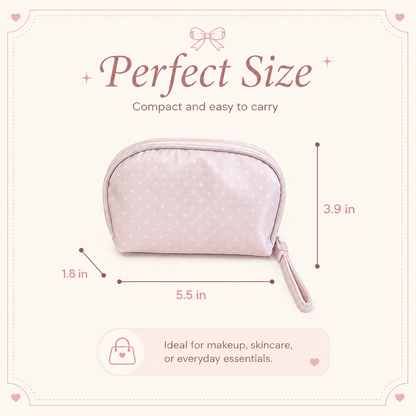 Small pink makeup bag, big organized convenience✨