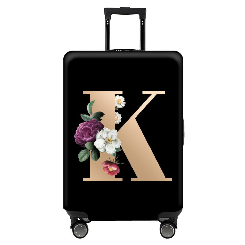 ✈️ Spot Your Bag Instantly | Decorative Alphabet Letter Z High-Elastic Luggage Cover Protector Skin with Concealed Zippers 🧳
