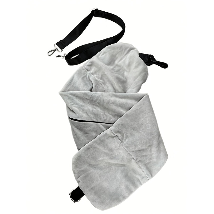 ✈️ Ultimate Airline Hack | Stuffable U-Shaped Travel Pillowcase for Clothing Storage, Soft Velvet Wearable Neck Pillow Luggage Saver ✨