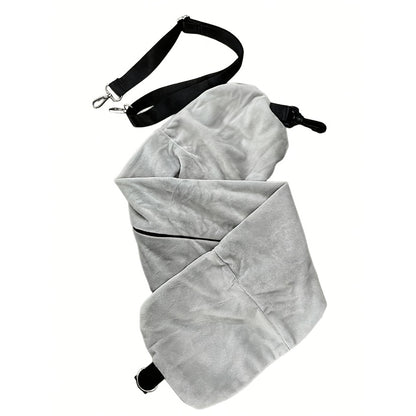 ✈️ Ultimate Airline Hack | Stuffable U-Shaped Travel Pillowcase for Clothing Storage, Soft Velvet Wearable Neck Pillow Luggage Saver ✨