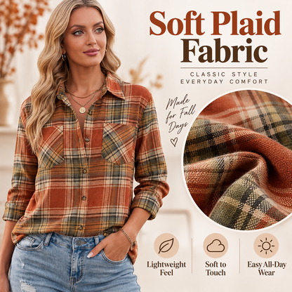 Easy Layer Plaid Shirt – Relaxed Fit Fall Shacket