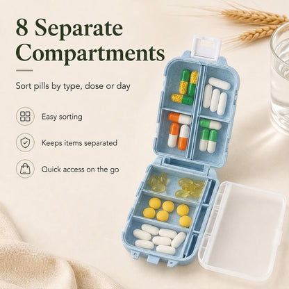 Folding Portable Travel Pill Organizer Box 💊