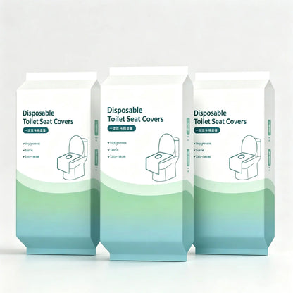 🚽 Ultimate Public Restroom Shield | Disposable Toilet Seat Covers (10/20/30 Pack, 16x24in), Extra Large Waterproof & Non-Slip Individually Wrapped Essentials ✨