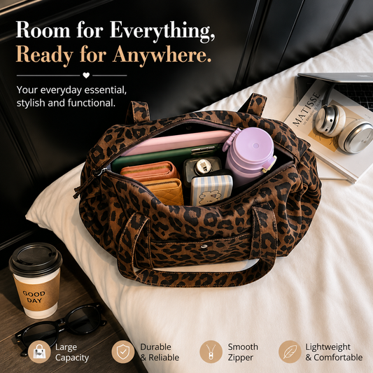 🐆 Leopard Print Travel Bag | Stylish & Spacious ✈️