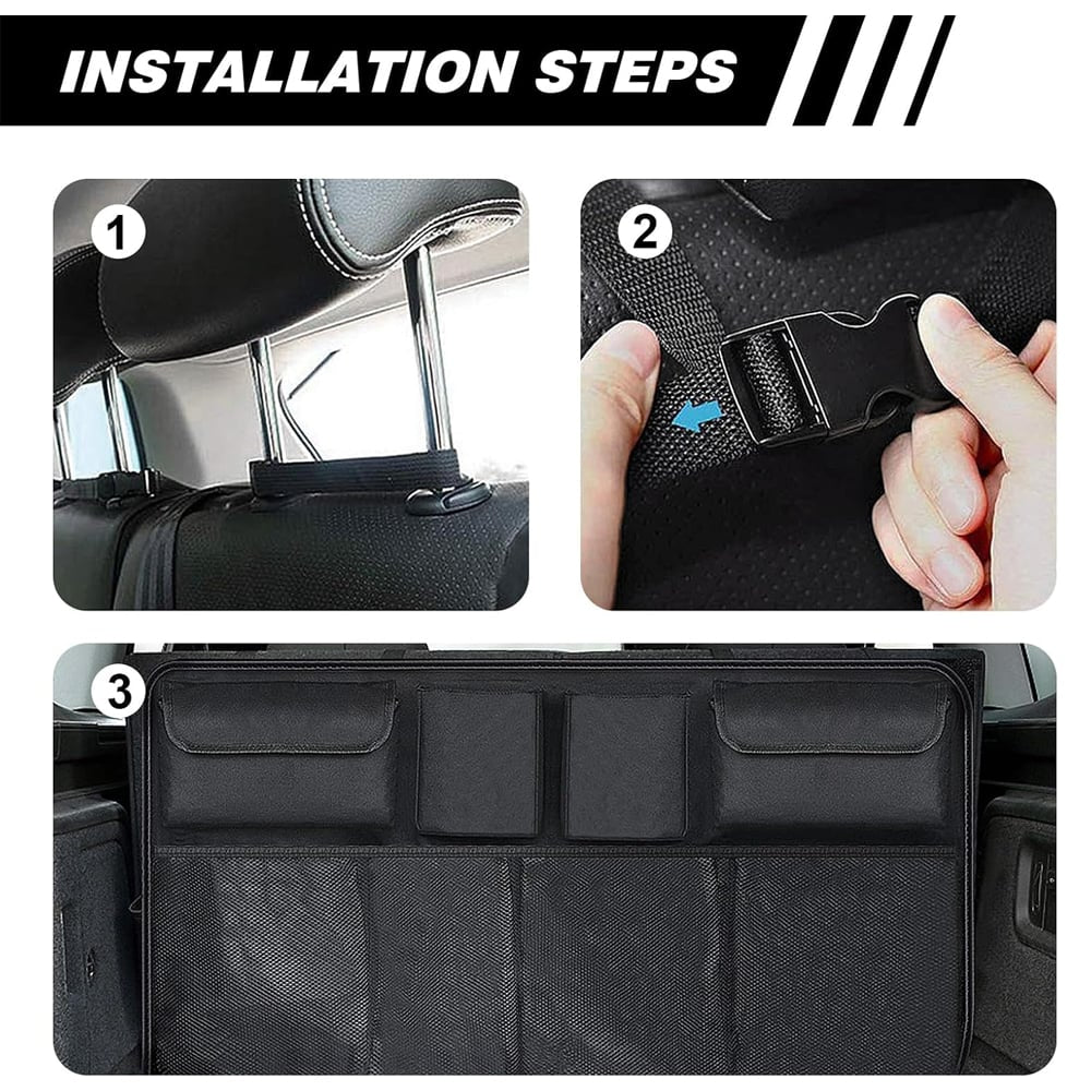 🚗📦Car Trunk Organizer – Hanging Storage with 8 Pockets for SUVs & Trucks