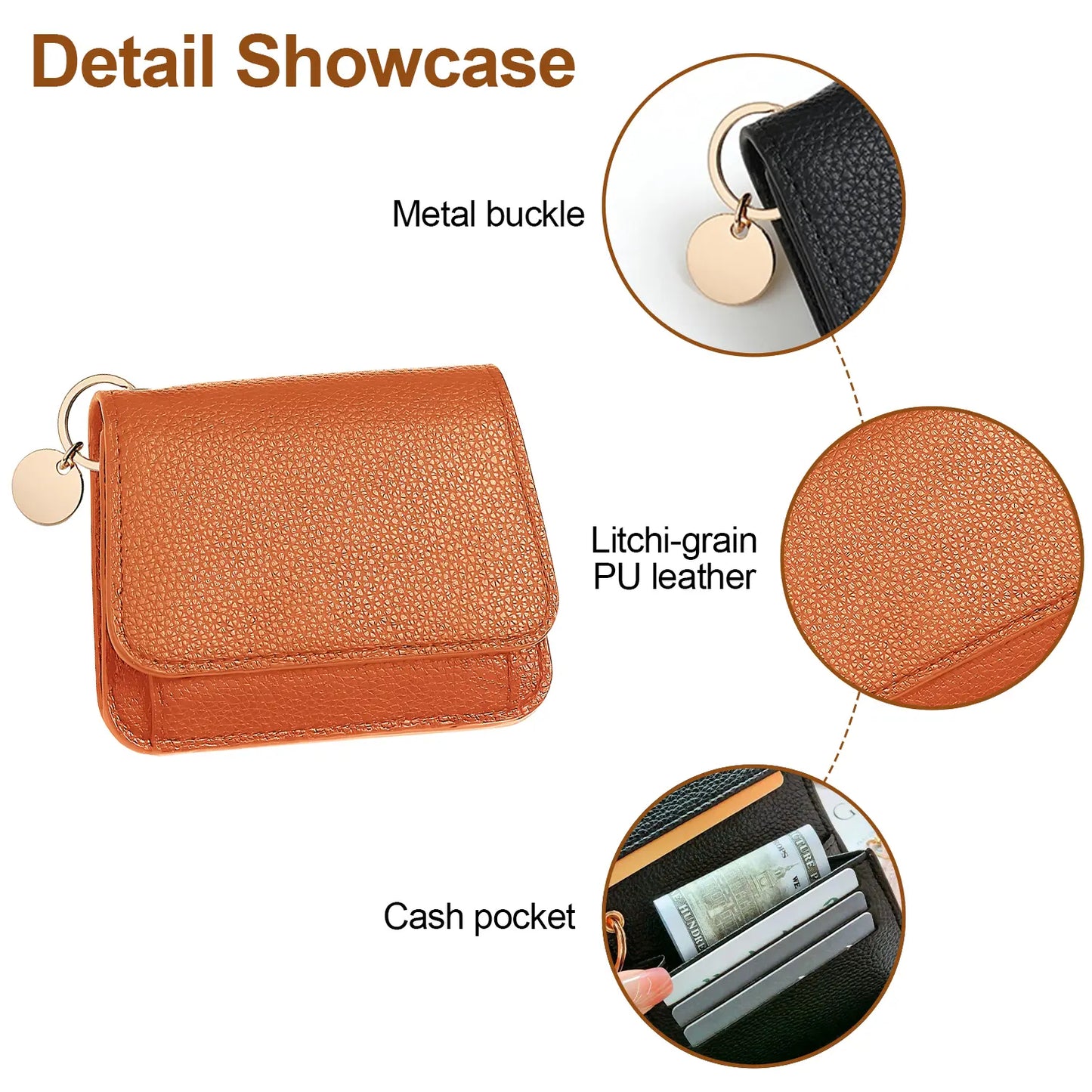 💳 Pocket-Sized Elegance | Women's Elegant Minimalist Short Slim Bifold Purse, RFID Blocking Card Holder & Compact Coin Wallet ✨