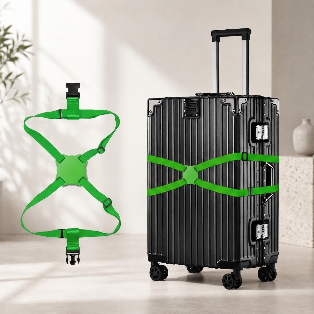 Figure-8 safety luggage straps