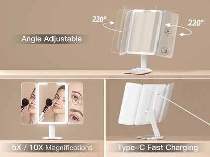 💡 Premium LED Smart Vanity Mirror | Dimmable Light for Perfect Makeup 🪞