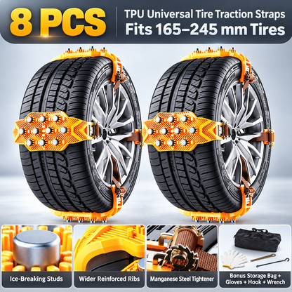 Anti-Skid Tire Traction Straps for Snow & Ice