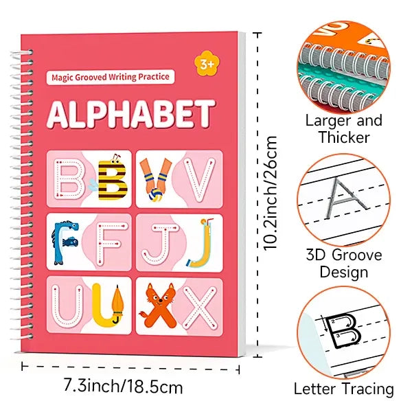 🏫 No More Messy Writing! The Magic 3D Grooved Workbook Set That Auto-Fades for Infinite Reuse & Perfect Handwriting! 📝✨