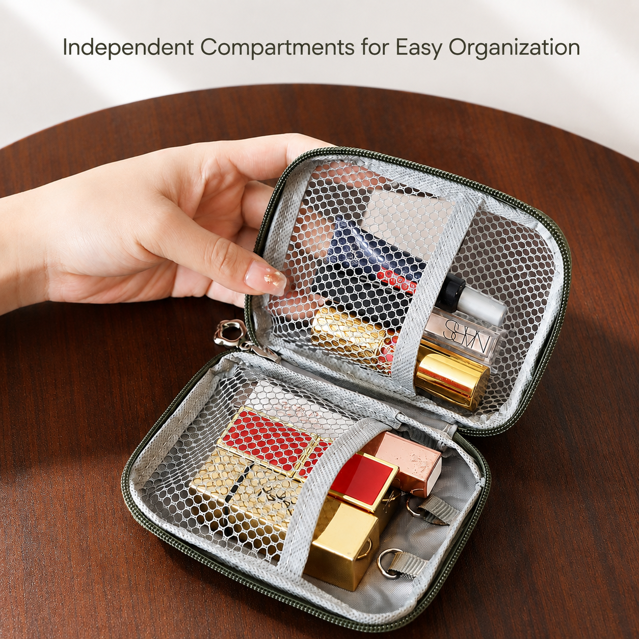 💄2-Pack Mini Makeup Bags with Compartments ✨