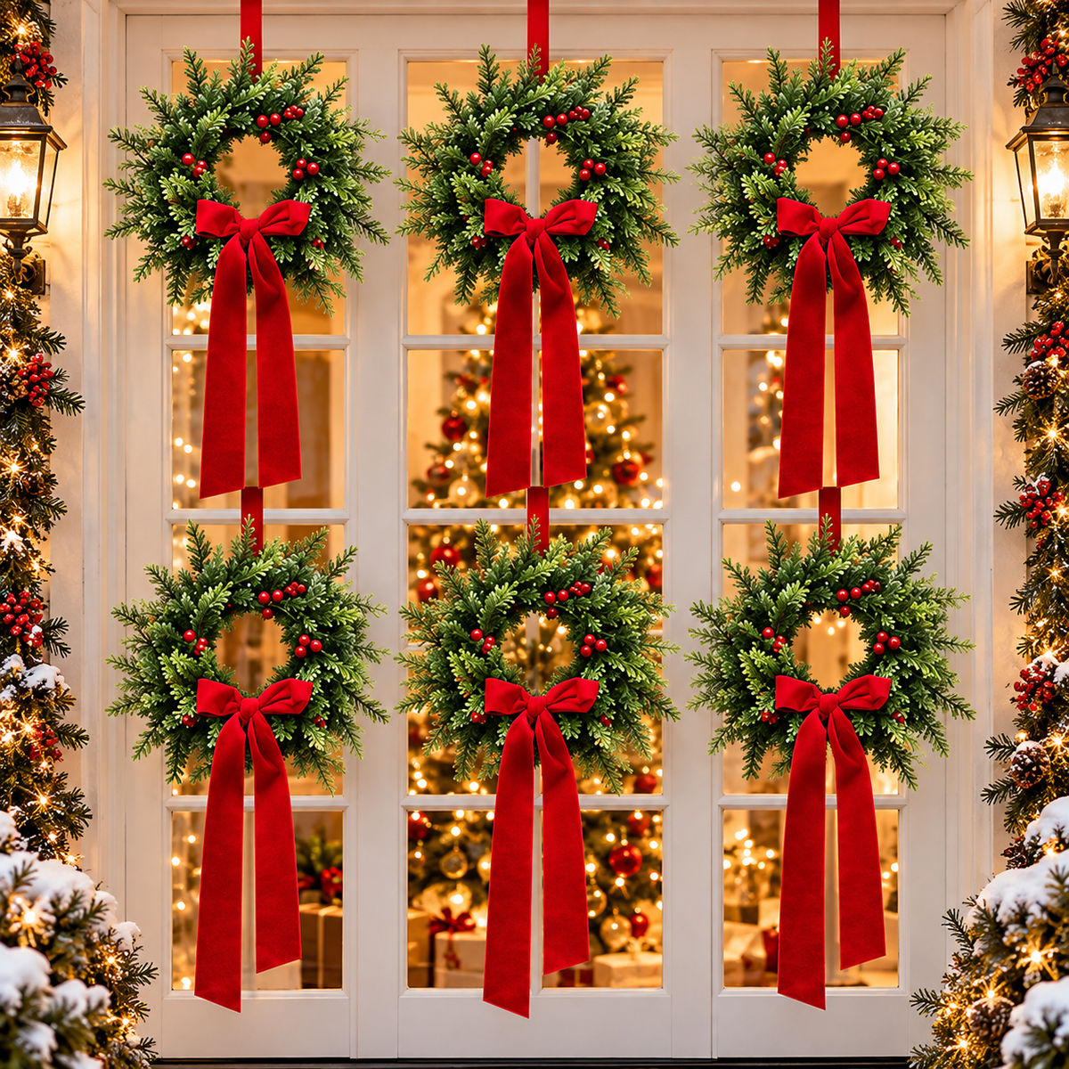 Upside-Down Christmas Wreath – Elegant Holiday Door Decoration