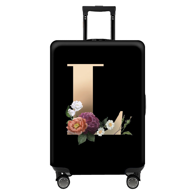✈️ Spot Your Bag Instantly | Decorative Alphabet Letter Z High-Elastic Luggage Cover Protector Skin with Concealed Zippers 🧳