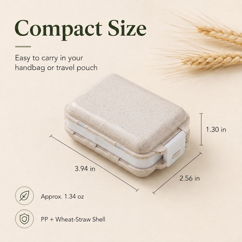 Folding Portable Travel Pill Organizer Box 💊