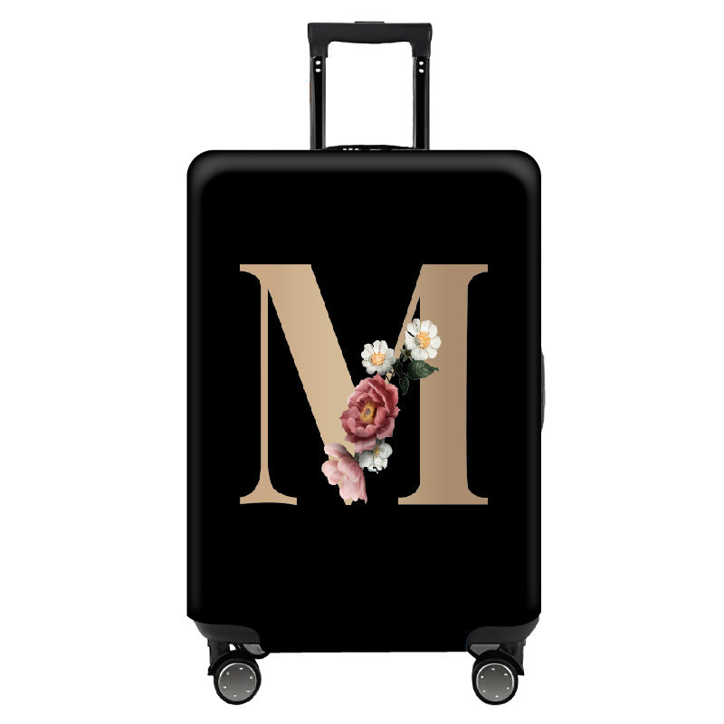 ✈️ Spot Your Bag Instantly | Decorative Alphabet Letter Z High-Elastic Luggage Cover Protector Skin with Concealed Zippers 🧳