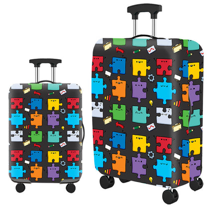 ✈️ Spot Your Bag Instantly | Fashion Cat Print Travel Luggage Cover Protector Anti-Scratch High-Elastic Suitcase Skin 🧳