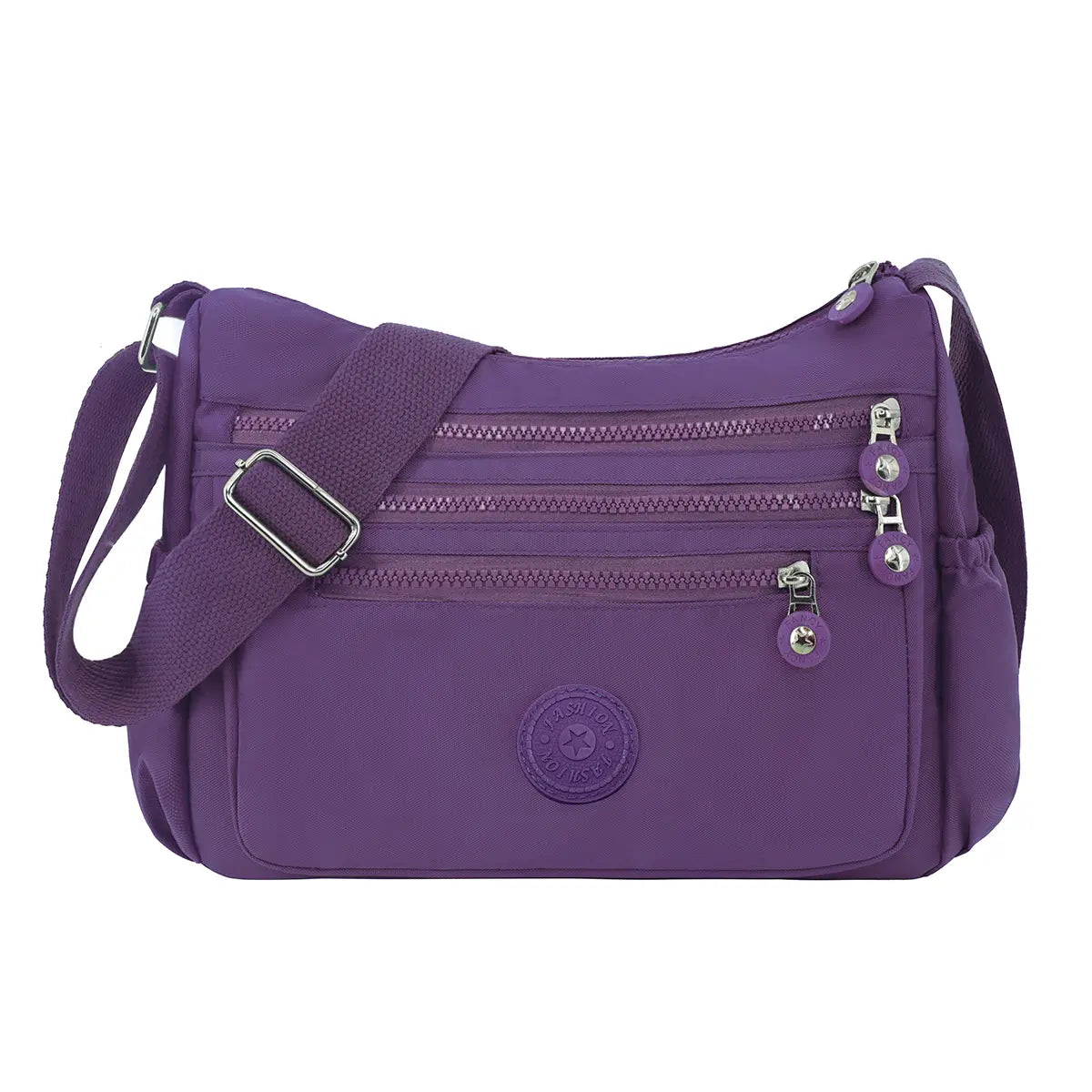 Multi-Pocket Nylon Crossbody Bag