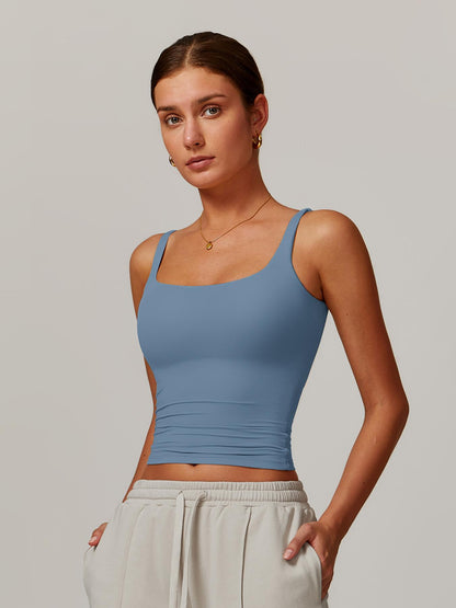🏋️‍♀️ Minimalist Aesthetic | Women's Solid Color Tight Sports Tank Top 🏃‍♀️