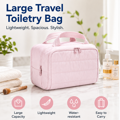 ✨ Large Travel Toiletry Bag for Women – Lightweight & Spacious 💄✈️