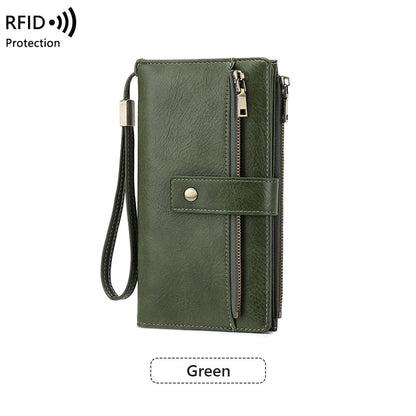 👛 Lock Your Privacy | Limited-Time 49% OFF! Women's RFID Blocking Premium Leather Wallet & Multi-Slot Compact Organizer ✨